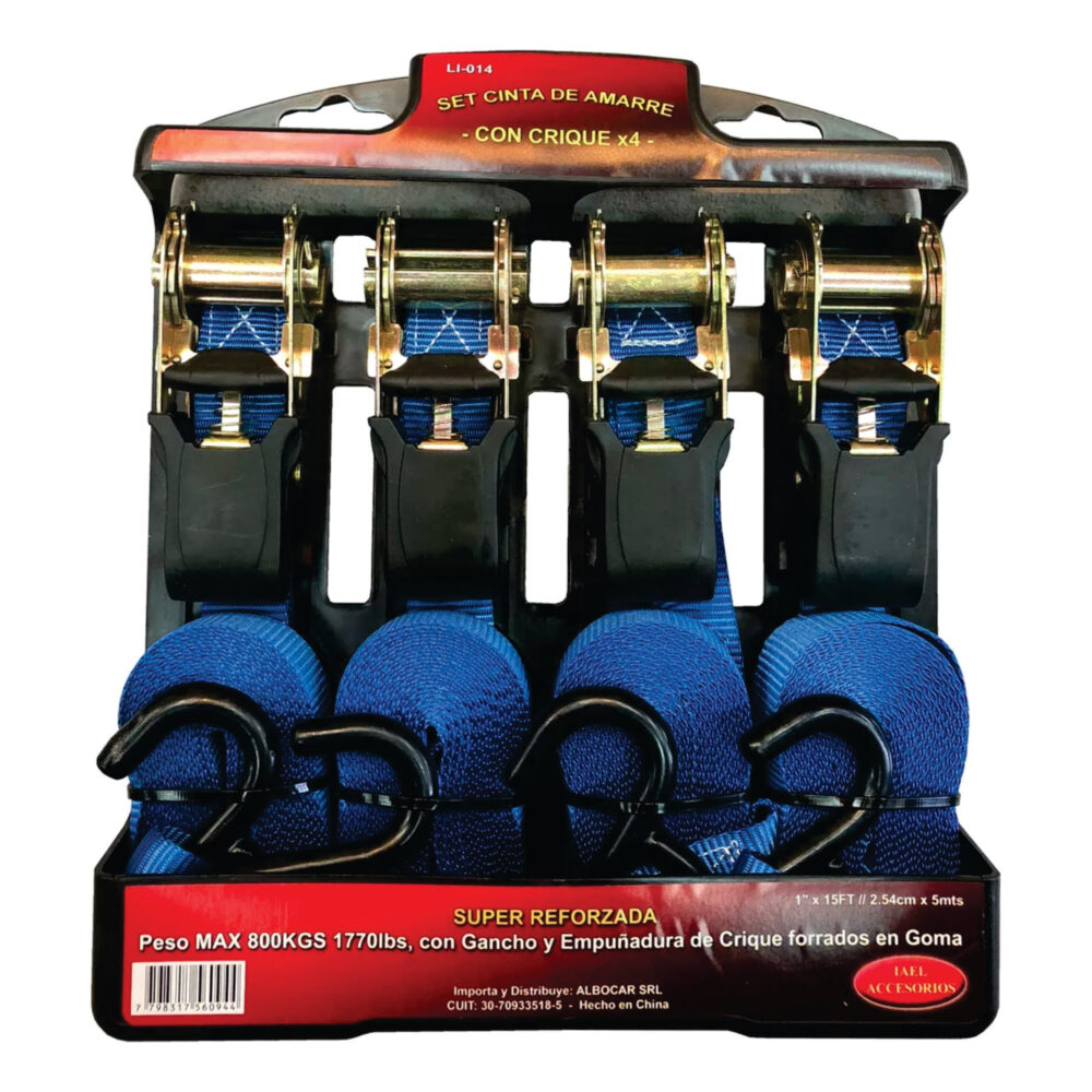 Cinta de Amarre Kit x 4 Crique Malacate