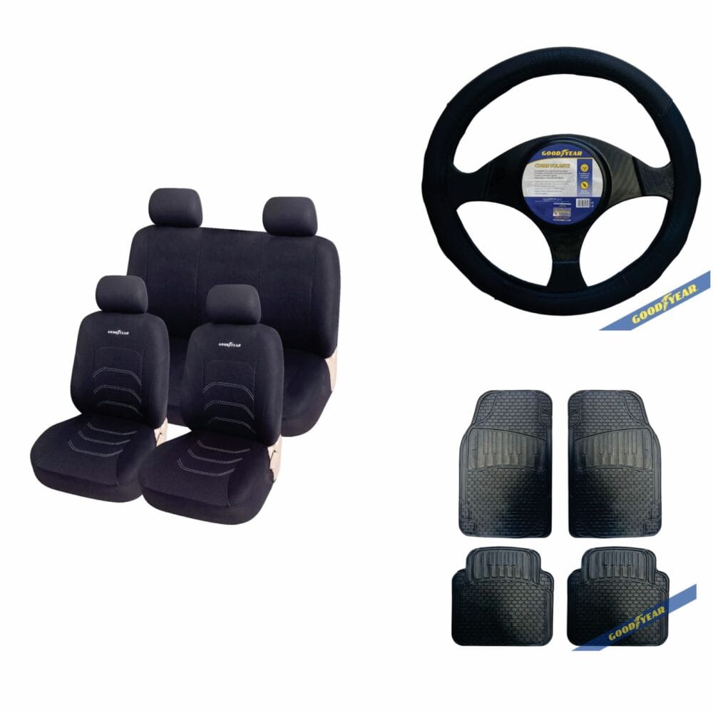 Combo Good Year Funda Para Asientos + Cubrevolante + Cubrealfombra 4 piezas