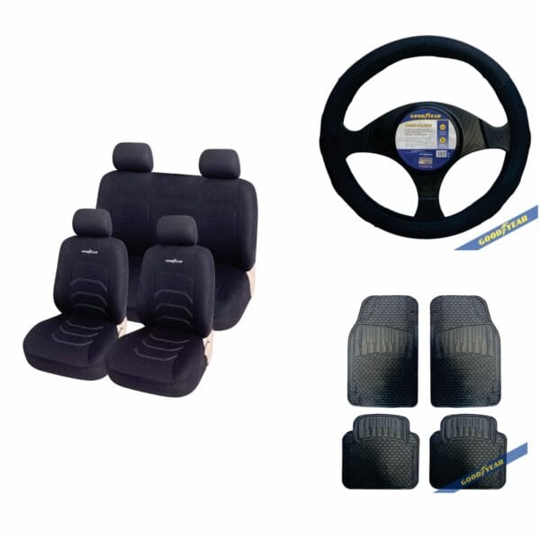 Combo Good Year Funda Para Asientos + Cubrevolante + Cubrealfombra 4 piezas