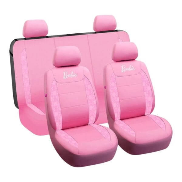 Funda Asientos Tela Acolchada Barbie Original Rosa