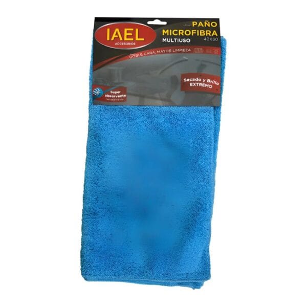Paño De Limpieza Microfibra Multiuso Doble Cara 40x80cm Celeste