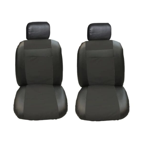 Funda Cubre Asiento Cuerina 2 Butacas Delanteras Negro