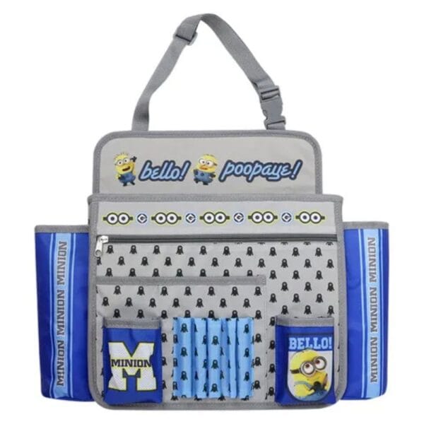 Bolso Organizador Porta Utiles Libro Cuaderno Minions Color Gris