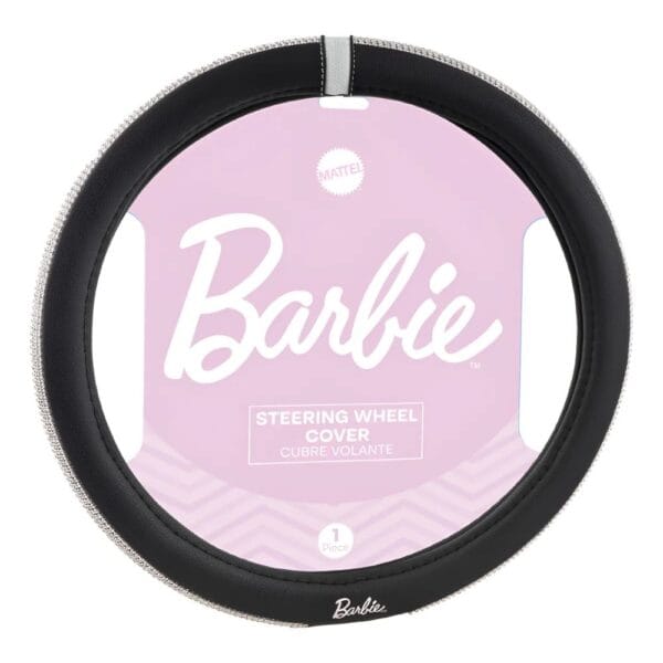 Cubre Volante Barbie Negro Strass Brillo Auto Camioneta 38cm