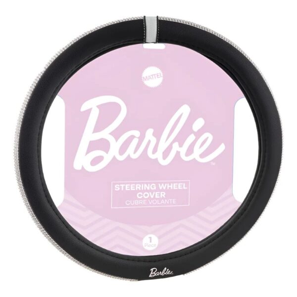 Cubre Volante Barbie Negro Strass Brillo Auto Camioneta 38cm