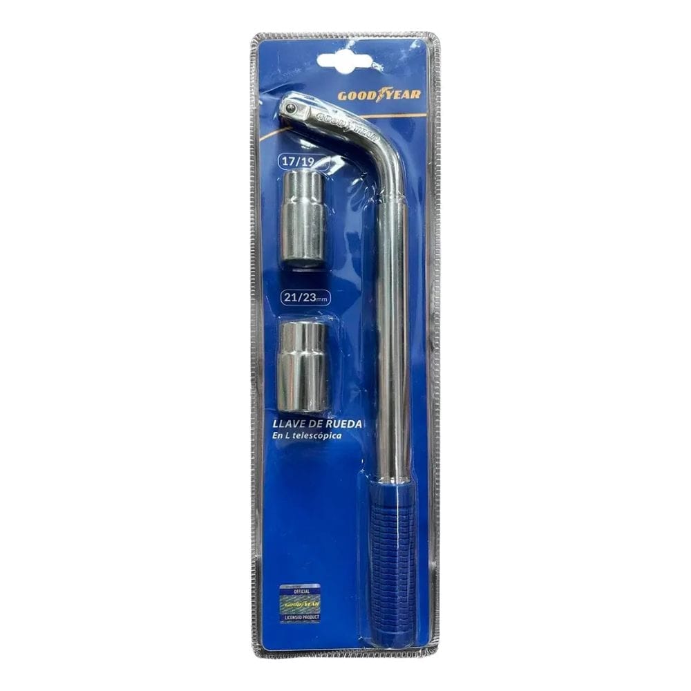 Llave Cruz En L Tubos Intercambiables Goodyear Telescópica 17 19 21 23mm