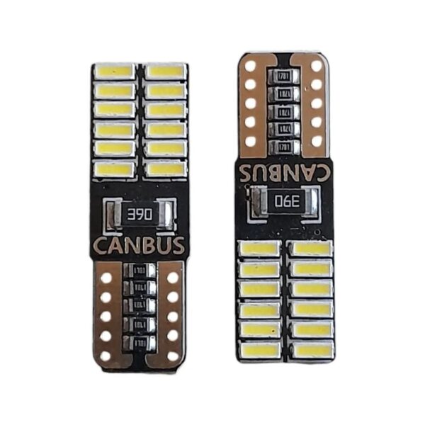 Luz De Posicion T10 Canbus 24 Led Reforzado Blanco