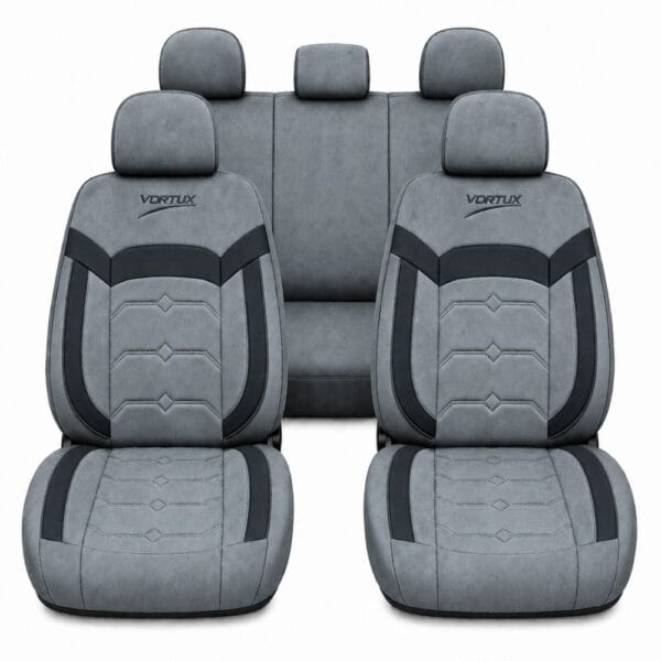 Funda Vortux Bastion Tela Gamuzada y Cuero Premium negra con gris