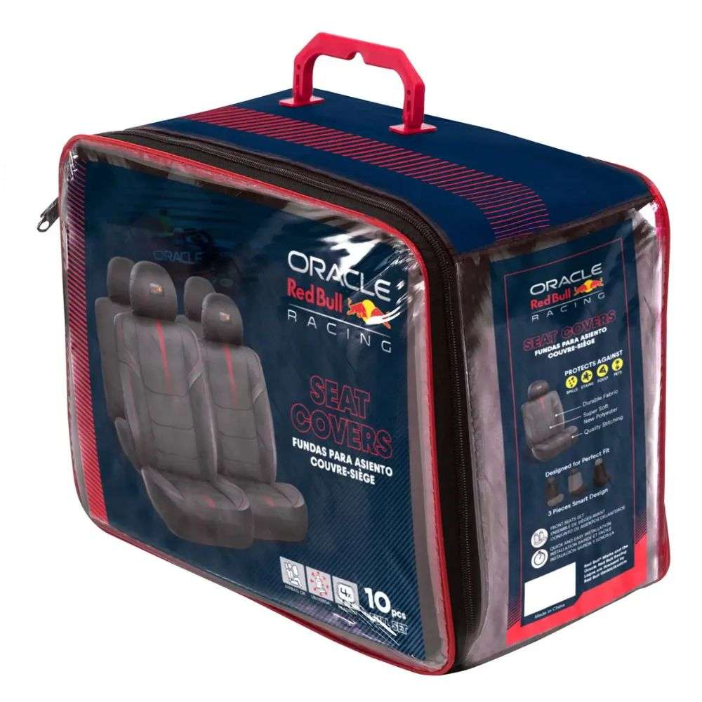 Funda Cubre Asiento Red Bull Oficial Color Negro - Imagen 2